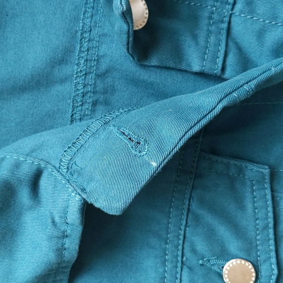 American Sweetheart Button Up Jacket L Teal - Picture 10 of 12